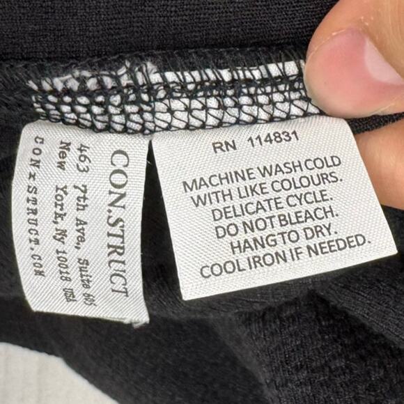 Con.struct Black Stretch Long Sleeve Knit Polo Size XL - Picture 6 of 8